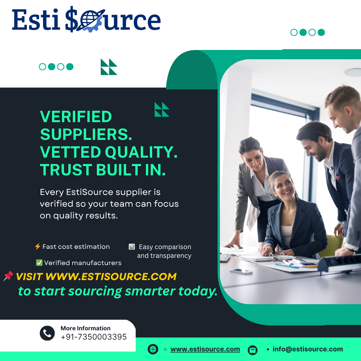 White Green and Blue Modern Business Agency